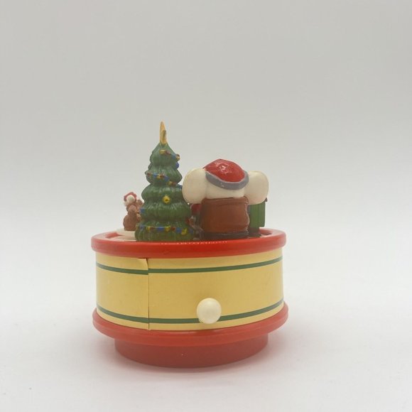 Christmas Music Box Santa‎ Claus is Coming to Town Revolving Wind Up Holiday - Picture 3 of 4